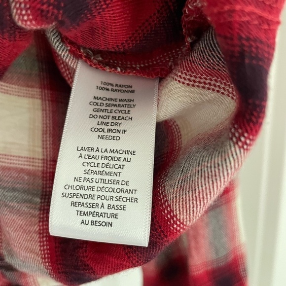 Beachlunchlounge Ruffle Plaid Top XL - Picture 6 of 6